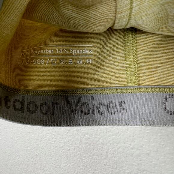 Outdoor Voices Size XL Heather Yellow Athena Crop Top High Neck Compression - Picture 3 of 4